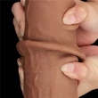 Ultrarealisztikus nagy méretű csúszóbőrös dildó 34 cm - 13.5'' King Sized Sliding Skin Dual Layer Dong Brown