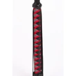 Lovaglópálca Nylon stick with neon strip and goat kid leather handle nubuck leather black