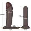 Felköthető dildó Ingen 10'' enhanced set l/xl/2xl (black)