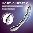 Dildó g ponthoz fémből Cosmic crest 2 - silver