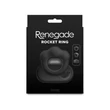 Péniszgyűrű távirányítós, 10 funkciós Renegade - rocket ring - black