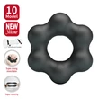 Péniszgyűrű fekete szilikon Crazy bull clauzell super soft silicone ring