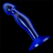 Kék zselés prosztata dildó, anál plug Flawless Clear Prostate Plug 6.5'' Blue 16,5 cm