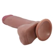Realisztikus csúszóbőrös herés dildó Pretty Love Creel brown 16 cm