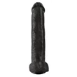 Fekete herés óriás dildó 38 cm - 15" cock with balls
