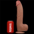 Barna herés csúszóbőrős dildó King Sized Sliding Skin Dual Layer Dong Brown