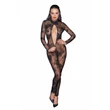 Átlátszó overál Long tulle overall with 3 way zipper - l