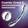Dildó g ponthoz fémből Cosmic crest 2 - silver