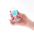 Közepes méretű szilikon plug kék üveg gömbbel Cosmic Glams - medium - blue
