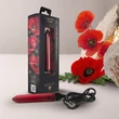 Mini vibrátor, újratölthető vibráló golyó piros rózsában Ro 90