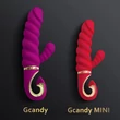 Bordázott csiklkaros g-pont vibrátor - Gcandy mini chili coral 18 cm