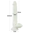 Világítós dildó tapadótalpas 10.5 lumino play silicone