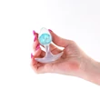 Kis méretű szilikon plug kék üveg gömbbel Cosmic Glams - small - blue
