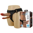 Üreges dupla dildó kettős behatoláshoz Pretty love keaven harness briefs with double dildos
