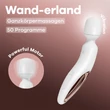Nagy masszírozó vibrátor Wand-erland (White/Rosegold)