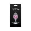 Közepes méretű szilikon plug rózsaszín üveg gömbbel Cosmic Glams - medium - pink