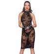 Szexi midi ruha Midi tulle dress with velvet straps in the back - xl