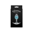 Kis méretű szilikon plug kék üveg gömbbel Cosmic Glams - small - blue