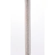 Póráz, fehér bőrfogantyú fémlánccal - Lamb leather handle with 2 rows of small rhinestones and metal chain