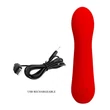 G-pont vibrátor és csiklóizgató Pretty Love Faun Red