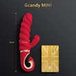 Bordázott csiklkaros g-pont vibrátor - Gcandy mini chili coral 18 cm