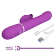 Masszírozógyöngyös csiklókaros vibrátor lila - Pretty Love Falin twinkled tenderness purple II