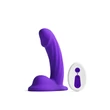 Távirányítós, ívelt szilikon dildó 12,5 cm - Colours Curve Vibrating 5" Dildo purple