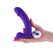 Távirányítós, ívelt szilikon dildó 15 cm - Colours Curve Vibrating 6" Dildo purple