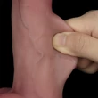 Letapasztható, csúszóbőrös dildó 8'' sliding skin pro ii dual layer silicone dong
