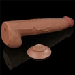 Ultrarealisztikus nagy méretű csúszóbőrös dildó 34 cm - 13.5'' King Sized Sliding Skin Dual Layer Dong Brown