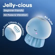 Léghullámos csiklóizgató Jelly-cious - baby blue