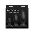 Análdugó készlet szilikon Renegade - triple strike kit - black