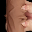 Barna herés csúszóbőrős dildó King Sized Sliding Skin Dual Layer Dong Brown
