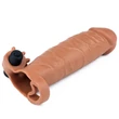 Péniszhosszabbító Pleasure x-tender vibrating penis sleeve #1 - brown