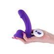 Távirányítós, ívelt szilikon dildó 12,5 cm - Colours Curve Vibrating 5" Dildo purple