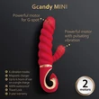 Bordázott csiklkaros g-pont vibrátor - Gcandy mini chili coral 18 cm