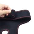 Vibrációs felcsatolható fekete herés dildó 19 cm -Vibrating easy strapon set 7.5'' black