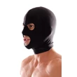 Uniszex nyitott szájú és szemű fejmaszk Spandex 3 Hole Hood Black