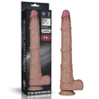Realisztikus hajlítható dildó 16'' dual layered bendable silicone cock xxl(flesh)