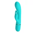 Tölthető, szilikon nyuszi vibrátor Pretty Love Scocco green 20 cm