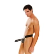 Fekete, üreges felcsatolható műpénisz 25 cm - Big Daddy Hollow 10" Strap-on Black