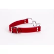 Fém szájterpesz piros szíjjal - Calf softy leather top and lamb leather padding with steel mouth piece
