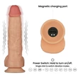 Realisztikus, letapasztható, tölthető, vízálló vibrátor 24 cm - 9.5'' Vibrating Power Basics Cock