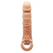 Vibrációs csiklóizgatós bordázott felületű péniszköpeny Pretty Love Penis Sleeve Connor