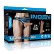 Felköthető vibráló pénisz Vibrating enhanced strap on set 8'' l/xl/2xl