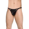 Fekete fényes hatású tanga Mens briefs 4518 - black m/l