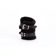 Szőrmés bilincs fekete - Handcuff design made in calf softy leather