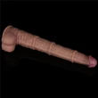 Realisztikus hajlítható dildó 16'' dual layered bendable silicone cock xxl(flesh)