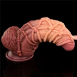 Vastag kétrétegű platinum szilikon dildó kötél mintával 24 cm - 9.5'' Dual layered Platinum Silicone Cock with Rope