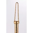 Piros korbács fém fogóval 45 cm - Flogger with metallic leather handle suede leather tails